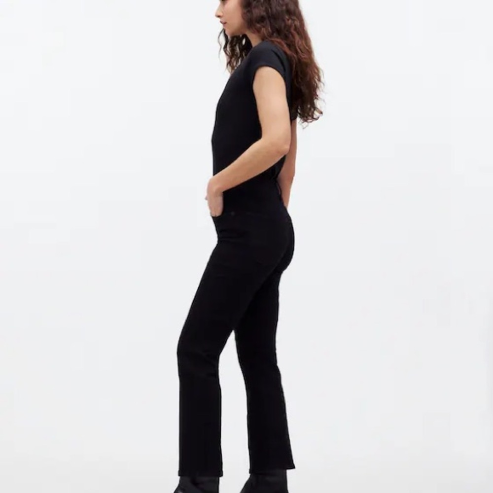 Madewell mid-rise kick out Black Flare Women's Jeans - Picture 5 of 6